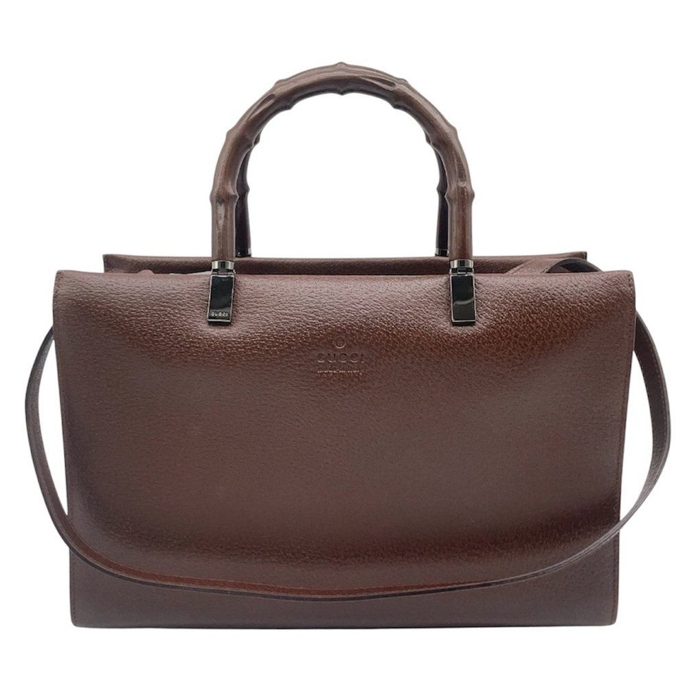 AUTH GUCCI Bamboo Bag • Brown Tote Satchel Top Handle Authentic TOM FORD Era